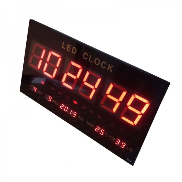 Ceas de perete cu afisaj led rosu